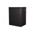 Шкаф 19" телекоммуникационный настенный, 15U  769x600х450 мм, дверь перфорация, черный